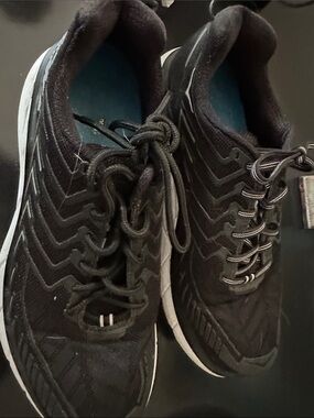 Hoka Black and White Women's Running Sneakers